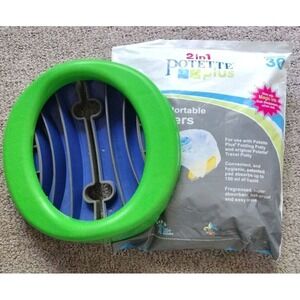 Kalencom 2 in 1 Potette Plus Portable Potty And Trainer Seat + 30 Liner Pack